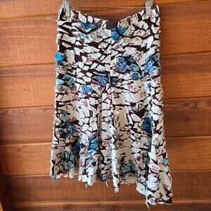 Idom Womens Vintage 90s Y2k Skirt M Asymmetrical Hem Festival Boho Cottage USA